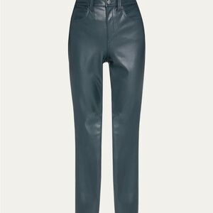 Maera extra high rise skinny emerald vegan faux leather pants
